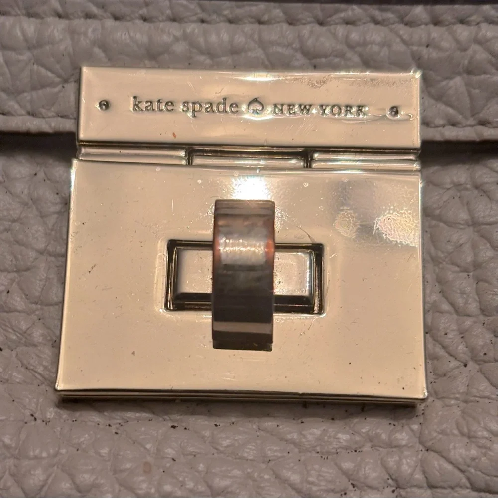 KATE SPADE Everett Way Thatcher pebble leather satchel handbag work tote purse